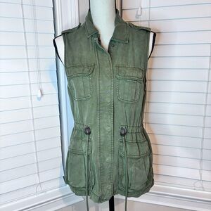 American Eagle Military Green Utility Vest Size Small